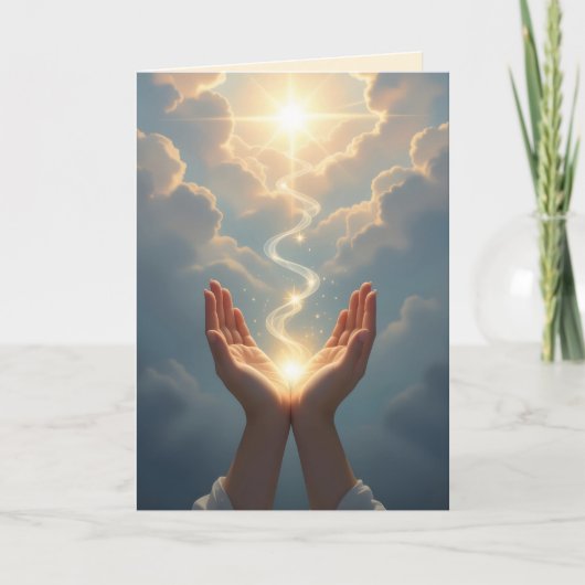 Hands Set the Soul Free, peace, Condolence Card カード (正面)