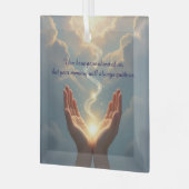 Hands Set the Soul Free, peace, sympathy  ガラスオーナメント (正面左)