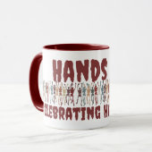 Hands Up Celebrating Halloween マグカップ (正面左)