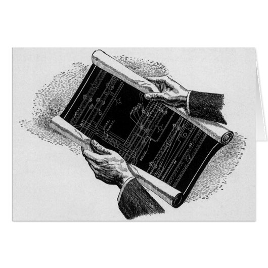 Hands w Architectural Blueprints、ヴィンテージ・ビジネス (正面横)