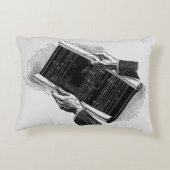 Hands w Architectural Blueprints、ヴィンテージ・ビジネス アクセントクッション (裏面)