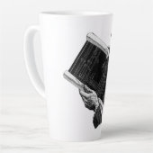 Hands w Architectural Blueprints、ヴィンテージ・ビジネス カフェラテマグ (左アングル)