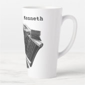 Hands w Architectural Blueprints、ヴィンテージ・ビジネス カフェラテマグ (右)