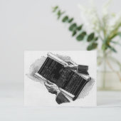 Hands w Architectural Blueprints、ヴィンテージ・ビジネス ポストカード (スタンド正面)