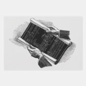 Hands w Architectural Blueprints、ヴィンテージ・ビジネス ラッピングペーパーシート (正面)