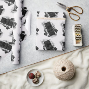 Hands w Architectural Blueprints、ヴィンテージ・ビジネス ラッピングペーパー