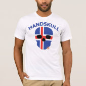 HANDSCARALアイスランド – 基本的な白い短い袖 Tシャツ (正面)