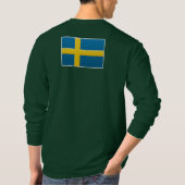 HANDSCARUスウェーデン – 基本長袖国旗 Tシャツ (裏面)