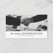 Handshake、Business モダン & Finance 名刺 (正面)