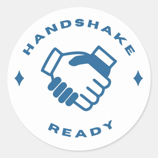 Handshake Readyシール ラウンドシール (正面)