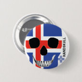 HANDSKULLアイスランド-ボタン 缶バッジ (正面&裏面)