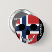 HANDSKULLノルウェー-ボタン 缶バッジ (正面&裏面)