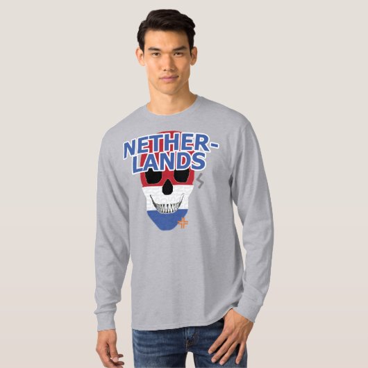 HANDSKULL Netherlands Long Sleeve T-Shirt B2 Tシャツ (正面フル)