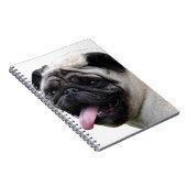 Handsom白いPugフォトアクセサリー、名前を追加 ノートブック (右側)
