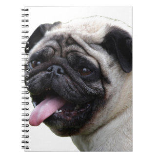 Handsom白いPugフォトアクセサリー、名前を追加 ノートブック