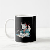 Handsome Calligraphy Kitsune For Japan Style Lover コーヒーマグカップ (左)