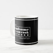 Handsome & Can Cook Typography Father's Day コーヒーマグカップ (正面左)