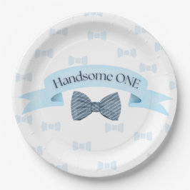 Handsome One Baby Boy First Birthday Party Plates ペーパープレート