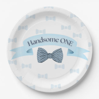 Handsome One Baby Boy First Birthday Party Plates ペーパープレート