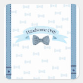 Handsome One First Birthday Stickers スクエアシール (正面)