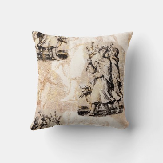 Handsome Roman Youths in Festival Procession クッション (裏面)