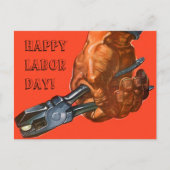 Handtoolの幸せな労働者の日の労働者のPCのプライヤー シーズンポストカード (正面)