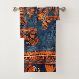 Handtuch Set Azteken Stil Mexico Mittel- Südamerik バスタオルセット