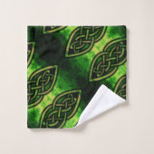 Handtuch Set, keltischer Knoten, bunt, grün バスタオルセット (ウォッシュタオル)