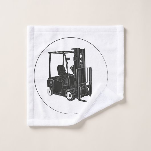 Handtuch Set mit Gabelstapler Grafik バスタオルセット (ウォッシュタオル)