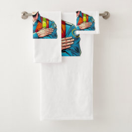 Handtuch Set mit Manga-Sicherheitsfachmann バスタオルセット