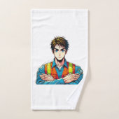 Handtuch Set mit Manga-Sicherheitsfachmann バスタオルセット (ハンドタオル)