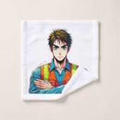 Handtuch Set mit Manga-Sicherheitsfachmann バスタオルセット (ウォッシュタオル)