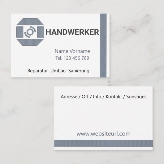 Handwerker 名刺 (正面/裏面)