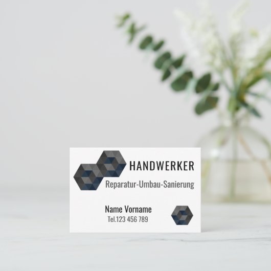 Handwerker Meisterbetrieb 名刺 (スタンド正面)