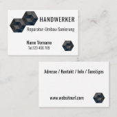 Handwerker Meisterbetrieb 名刺 (正面/裏面)