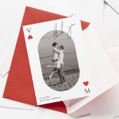 Handwriting Script Casino Vegas Wedding サンキューカード