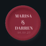 Handwriting Script Red Pink Custom Wedding ペーパープレート<br><div class="desc">Serve your guests in style with these personalized wedding paper plates featuring elegant handwriting script in romantic red and pink. Perfect for wedding receptions, bridal showers, rehearsal dinners, and engagement parties, these durable plates add a coordinated touch to your table décor. Customize with your names, initials, or wedding date for...</div>