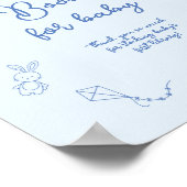 Handwritten Baby Shower, Boy Books For Baby ポスター (角)