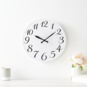 Handwritten Calligraphy Numeral ラージ壁時計 (ホーム)