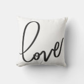 Handwritten Calligraphy Script love  クッション (正面)