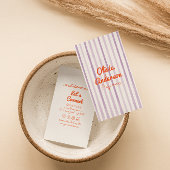 Handwritten Drawn Purple Orange Whimsy Boho Unique 名刺