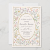 Handwritten Floral Bridal Shower Invitation 招待状 (正面)