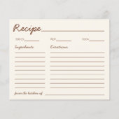 Handwritten Font Brown Recipe For The Bride (正面)