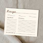 Handwritten Font Brown Recipe For The Bride