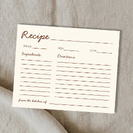 Handwritten Font Brown Recipe For The Bride