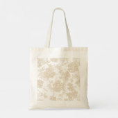 Handwritten grandma Trendy Floral pattern トートバッグ (裏面)