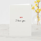 Handwritten Hearts I Love You Matte Card カード (黄色い花)