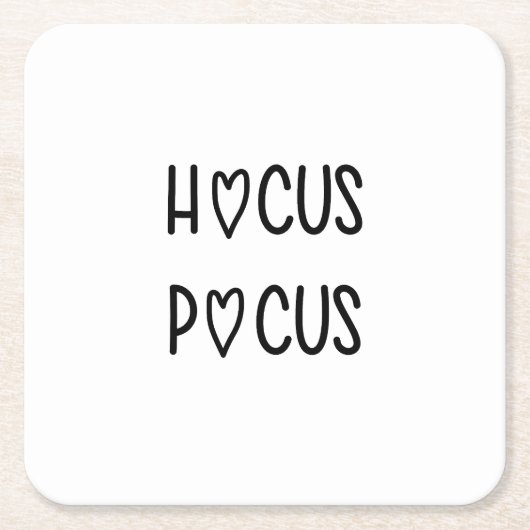 Handwritten hocus pocus スクエアペーパーコースター (正面)