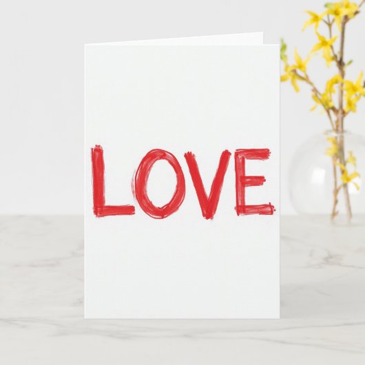 Handwritten Love Card カード (黄色い花)