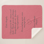 handwritten love letter or message custom シェルパブランケット (正面(横))